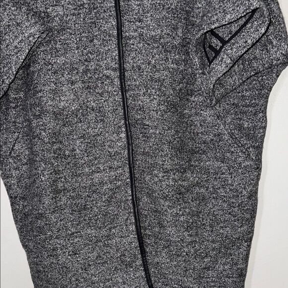 Ann Taylor Wool Blend Gray Short Sleeve Pea Coat Jacket Oversized Size M - Picture 7 of 13